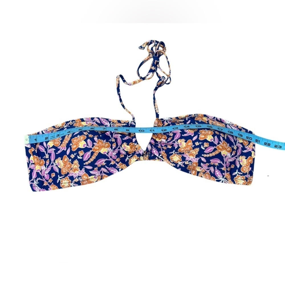 J. Crew Square Halter Bikini Top Floral Painted Block Print Women’s Plus 2X NWT - Picture 10 of 13